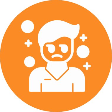 Üzücü. Web simgesi basit illüstrasyon