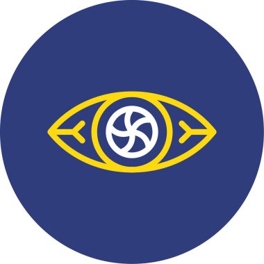 Bayrağı olan güzel bir göz. vektör illüstrasyonu