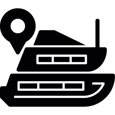 konum haritası gezinme simgesi ana hat biçiminde