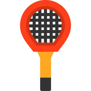 Tenis raketi simgesi, basit vektör illüstrasyonu