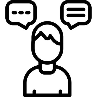 Konuş. Web simgesi basit illüstrasyon