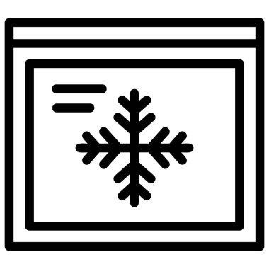 Kış kar tanesi simgesi, anahat stili