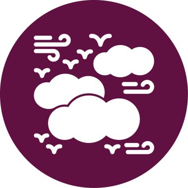 Bir bulut simgesinin vektör illüstrasyonu