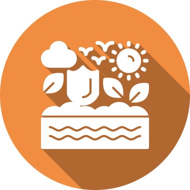 Bir bitki simgesinin vektör illüstrasyonu