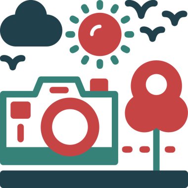 kamera simgesi vektör illüstrasyonu