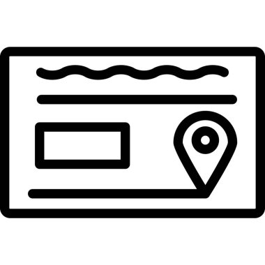 harita simgesi vektör illüstrasyonu