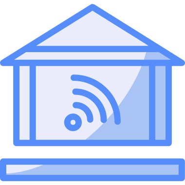 Kablosuz. Web simgesi basit illüstrasyon