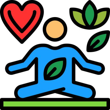 Yoga pozu. Basit tasarım