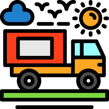 bus simgesi vektör illüstrasyonu