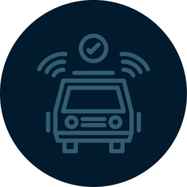 Benzersiz Otomobil Vektörü Kabartma Simgesi