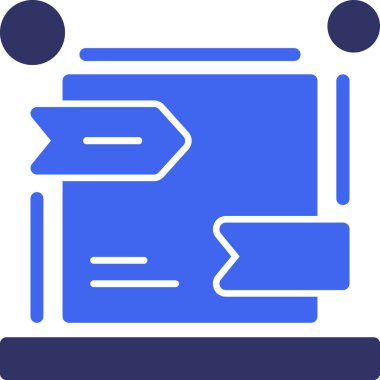 Bayrak haritalı bir simgenin vektör çizimi