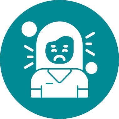 modada izole edilmiş arka planda hüzünlü simge