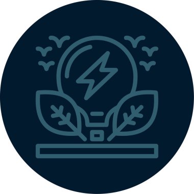 Bir bitki simgesinin vektör illüstrasyonu