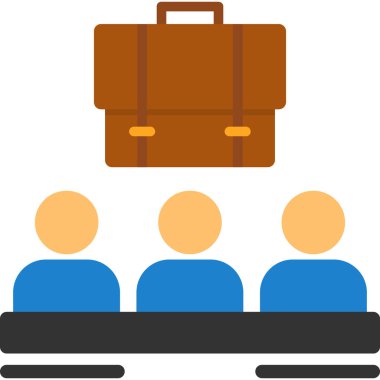 iş insanları grup simgesi düz stil