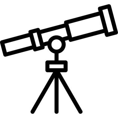 teleskop simgesi vektör illüstrasyonu
