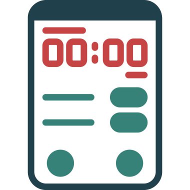 mobil zaman simgesi vektör illüstrasyonu