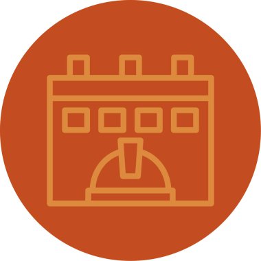 Fabrika simgesinin vektör illüstrasyonu