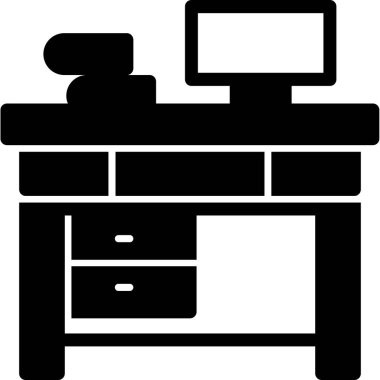 ofis tablosu vektör illüstrasyonu