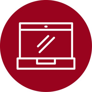 Dizüstü bilgisayar simgesi vektör çizimi