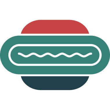 hotdog simgesi vektör illüstrasyonu