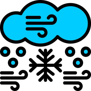 kar hava durumu simgesi ana hatlar biçiminde