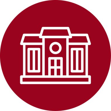 Bina. Web simgesi basit illüstrasyon