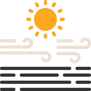 Hava durumu güneş ikonu ana hatlarıyla