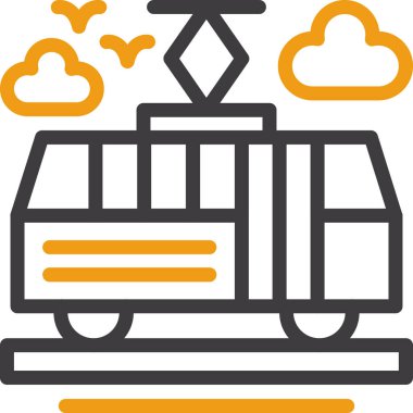 bulut taşıma tren simgesi ana hat biçiminde