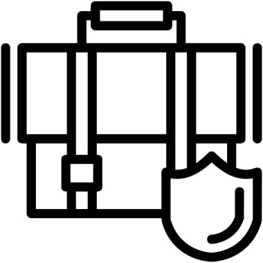 çanta çanta simgesi ana hat biçiminde