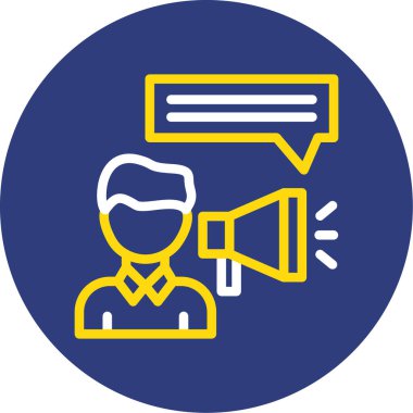 Konuş. Web simgesi basit illüstrasyon