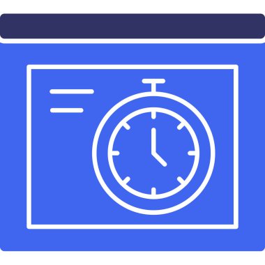 saat web simgesi vektör illüstrasyonu