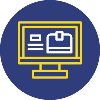 Bilgisayar. Web simgesi basit tasarım