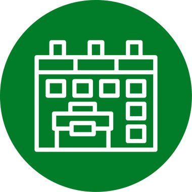 Modern b 'nin vektör illüstrasyonunda fabrika inşa ikonu eksikliği