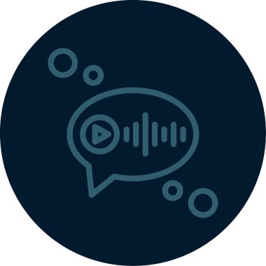 Sohbet simgesi çizgisi güzel ve güzel illüstrasyonunun vektör illüstrasyonu da konuşma balonu simgesi olarak kullanılabilir.