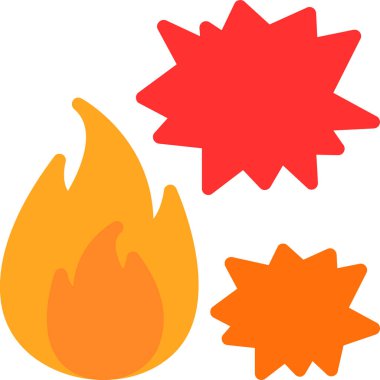 Ateş vektörü simgesini ateşle