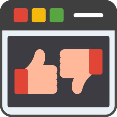 Başparmağını kaldır. Vektör. resimleme.