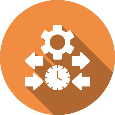 dişli düz vektör simgesi