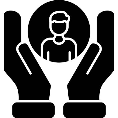 Bir kişi simgesinin vektör illüstrasyonu