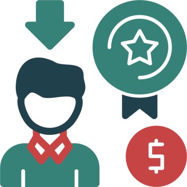 Müşteri derecelendirme düz simgesi