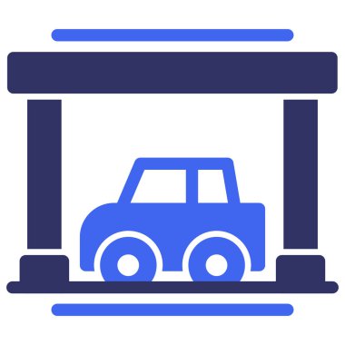 Araba simgesinin vektör illüstrasyonu