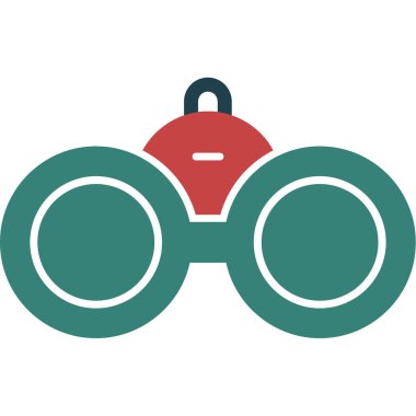 dürbünler düz vektör simgesi