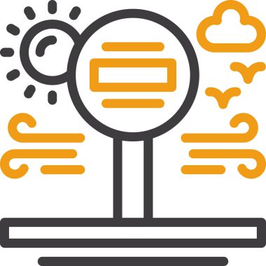 Bulut hava durumu güneş simgesi ana hatlarıyla