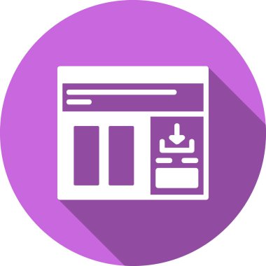 tarayıcı pencere simgesi vektör illüstrasyonu