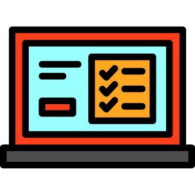 Kontrol listesi simgesi, vektör illüstrasyonu