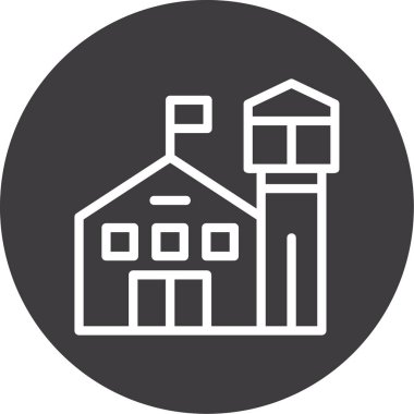 Modern yapı simgesinin vektör illüstrasyonu