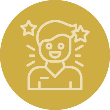 mutlu bir adam simge vektör çizim