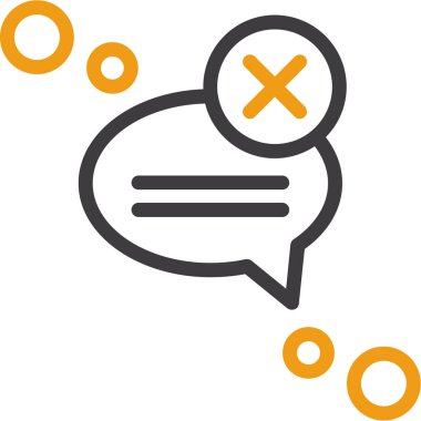 Sohbet mesajı simgesi. Basit resimleme