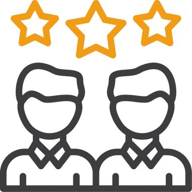 Düz biçimli müşteri gözden geçirme simgesi