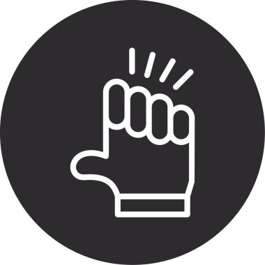 Bir yumruk işaretinin vektör illüstrasyonu