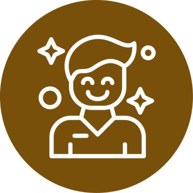 Yıldızlı bir adam, vektör çizimi